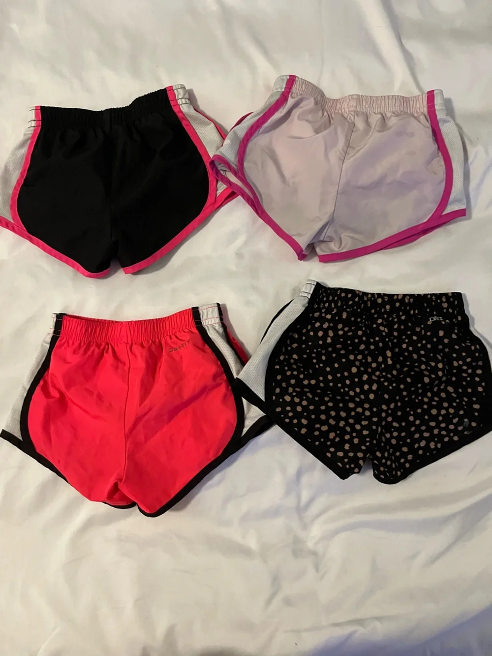 Nike girls dry fit athletic shorts lot of 4 size 3T
